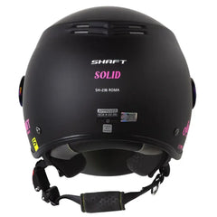 Casco Shaft 236 Roma Solid Negro Fucsia Visor Iridium Morado