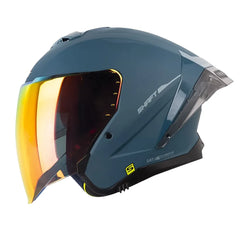 Casco Shaft 246 Sp Solid Azul Oscuro Visor Revo Rojo