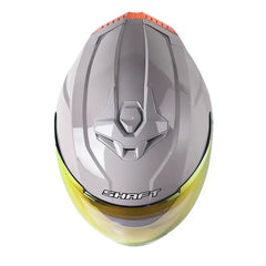 Casco Shaft 246 Sp Solid Gris Claro Visor Revo Rojo