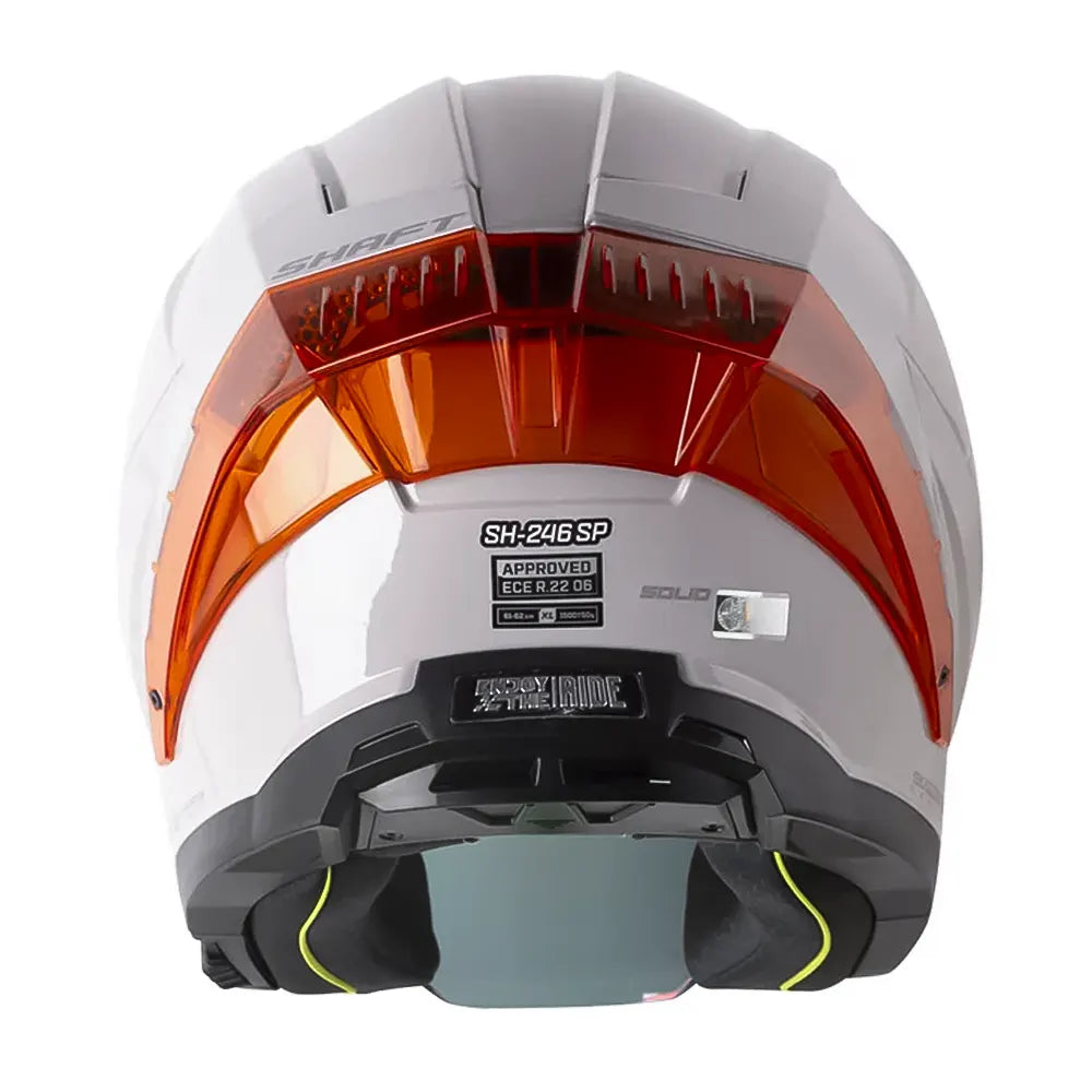 Casco Shaft 246 Sp Solid Gris Claro Visor Revo Rojo