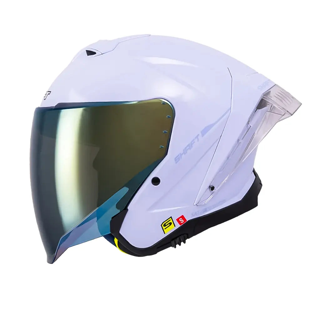 Casco Shaft 246 Sp Solid Morado Claro Visor Iridium Azul