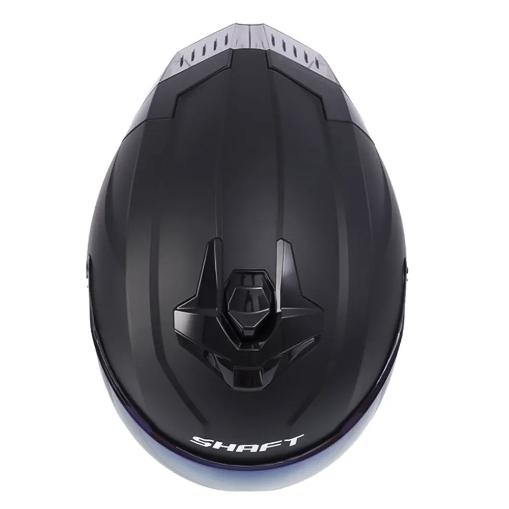 Casco Shaft 246 Sp Solid Negro Gris Oscuro Visor Iridium Azul