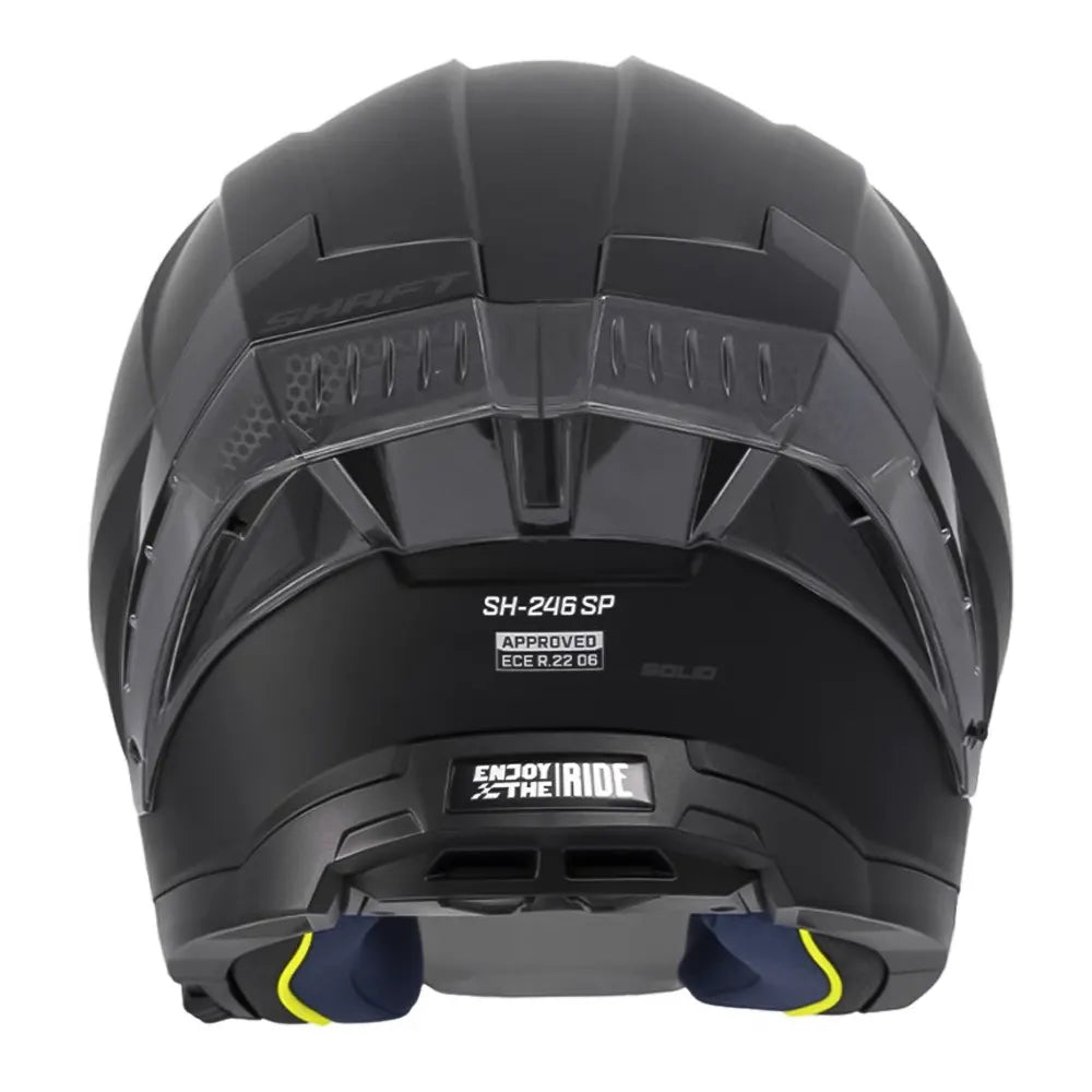 Casco Shaft 246 Sp Solid Negro Gris Oscuro Visor Iridium Azul
