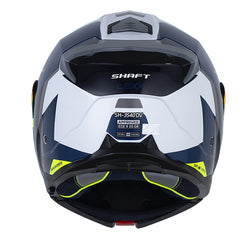 Casco Shaft 3540 Dv Lexx Blanco Azul Oscuro Visor Revo Rojo
