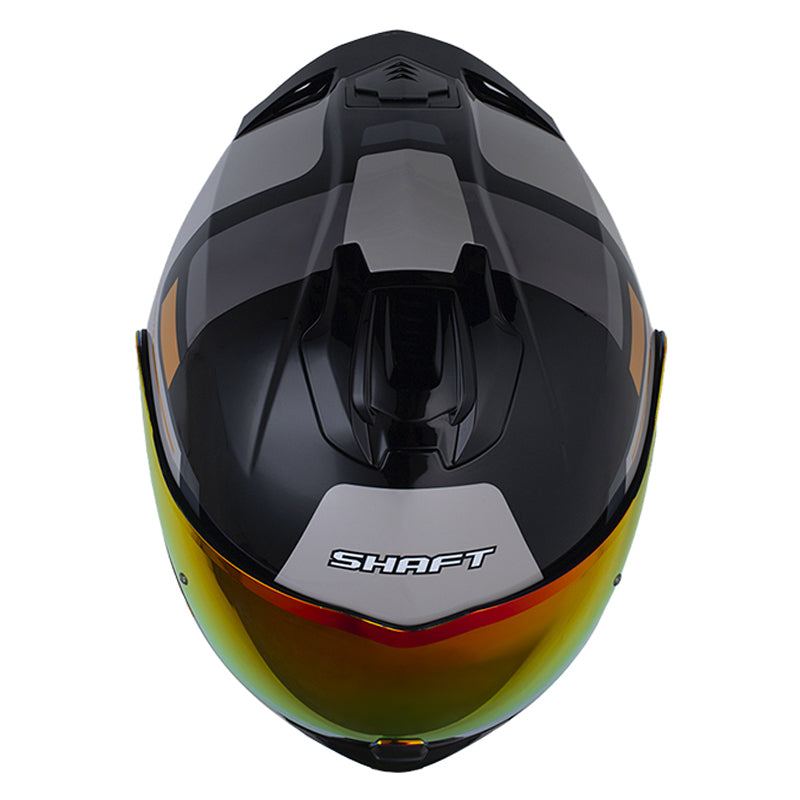 Casco Shaft 3540 Dv Lexx Negro Gris Visor Revo Rojo