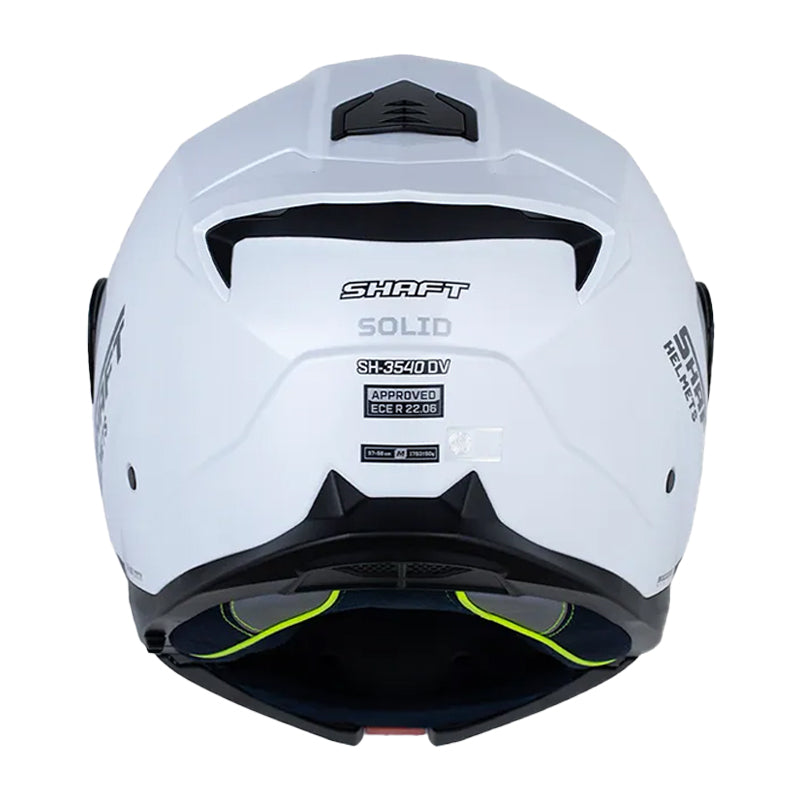 Casco Shaft 3540 Dv Solid Blanco Gris Oscuro Visor Iridium Azul