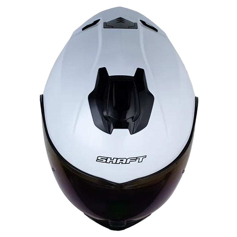 Casco Shaft 3540 Dv Solid Blanco Gris Oscuro Visor Iridium Azul