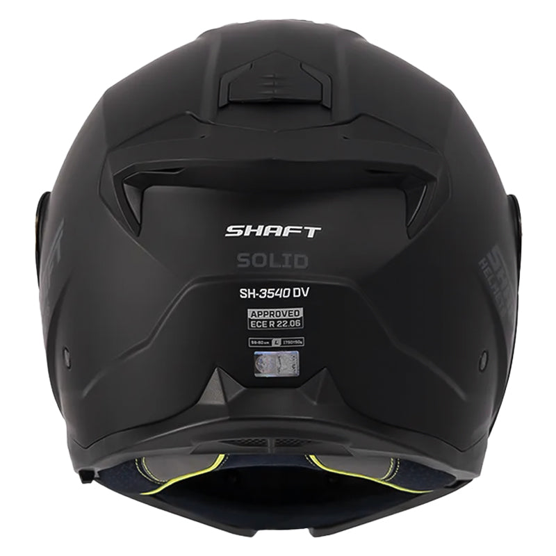 Casco Shaft 3540 Dv Solid Negro Gris Oscuro Visor Iridium Azul