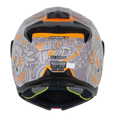 Casco Shaft 3540 Dv The World Arena Claro Naranja Visor Iridium Azul