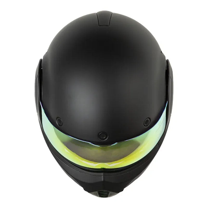 Casco Shaft 3610Dv Solid Negro Gris Visor Revo Rojo