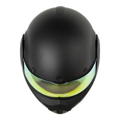 Casco Shaft 3610Dv Solid Negro Gris Visor Revo Rojo