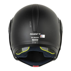 Casco Shaft 3610Dv Solid Negro Gris Visor Revo Rojo