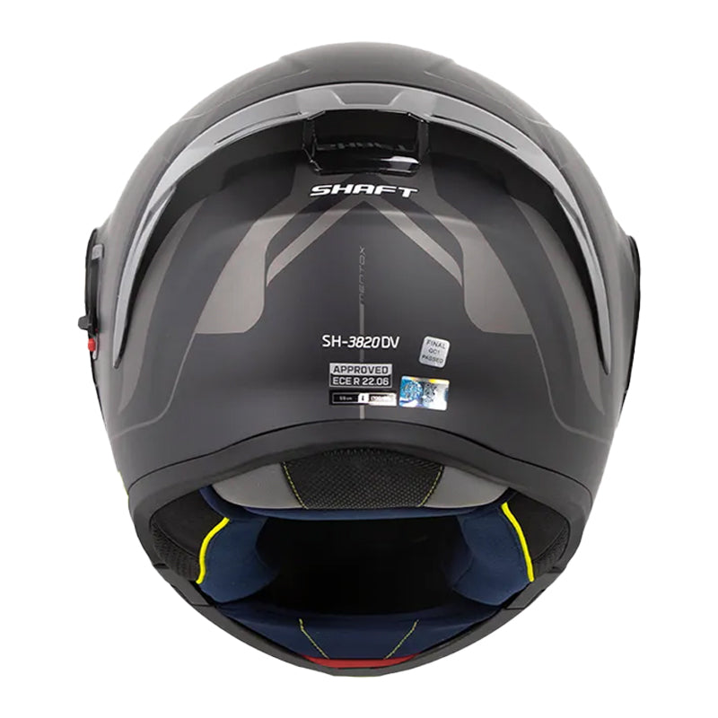 Casco Shaft 3820 Sp Mentox Negro Gris Oscuro Visor Iridium Azul