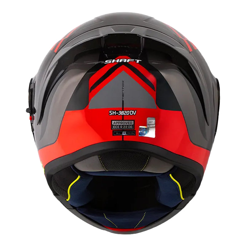 Casco Shaft 3820 Sp Mentox Negro Rojo Visor Iridium Azul