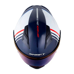 Casco Shaft 3820 Sp Prix Azul Rojo Visor Iridium Azul