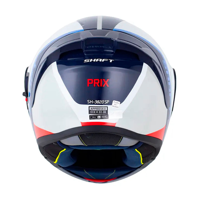 Casco Shaft 3820 Sp Prix Azul Rojo Visor Iridium Azul