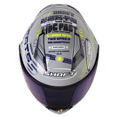 Casco Shaft 3820 Sp Ride_Fast Fest Gris Azul Visor Iridium Azul