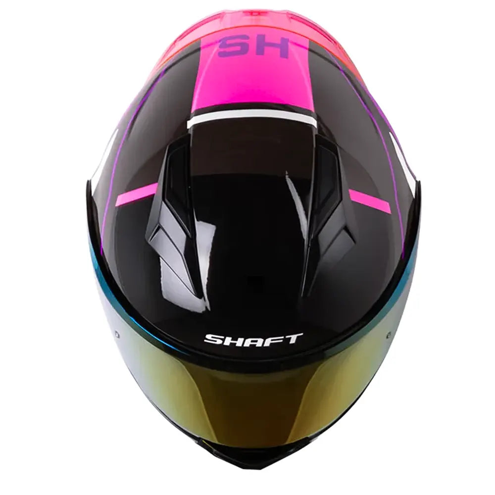 Casco Shaft 3820 Sp Seven Gris Oscuro Morado Visor Iridium Morado