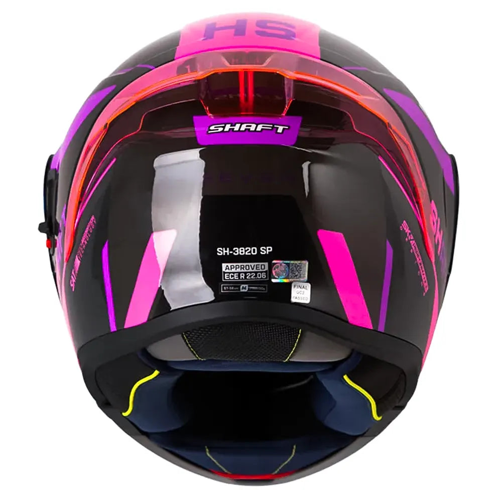 Casco Shaft 3820 Sp Seven Gris Oscuro Morado Visor Iridium Morado