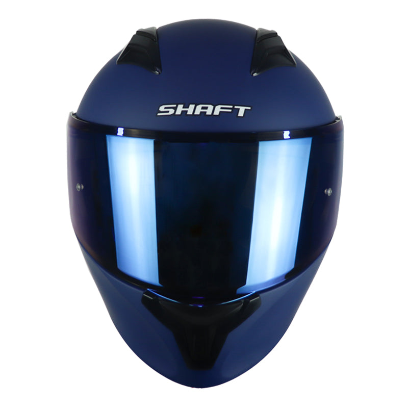 Casco Shaft 3820 Sp Solid Azul Oscuro Gris Visor Iridium Azul