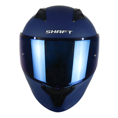 Casco Shaft 3820 Sp Solid Azul Oscuro Gris Visor Iridium Azul
