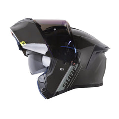 Casco Shaft 3820 Sp Solid Gris Oscuro Gris Visor Iridium Azul