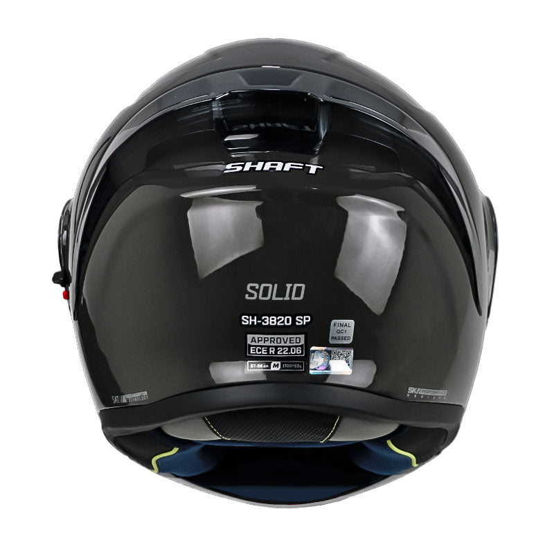 Casco Shaft 3820 Sp Solid Gris Oscuro Gris Visor Iridium Azul