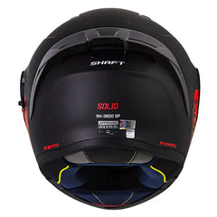 Casco Shaft 3820 Sp Solid Negro Rojo Visor Revo Rojo