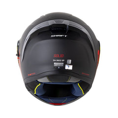 Casco Shaft 3820 Sp Solid Negro Rojo Visor Revo Rojo