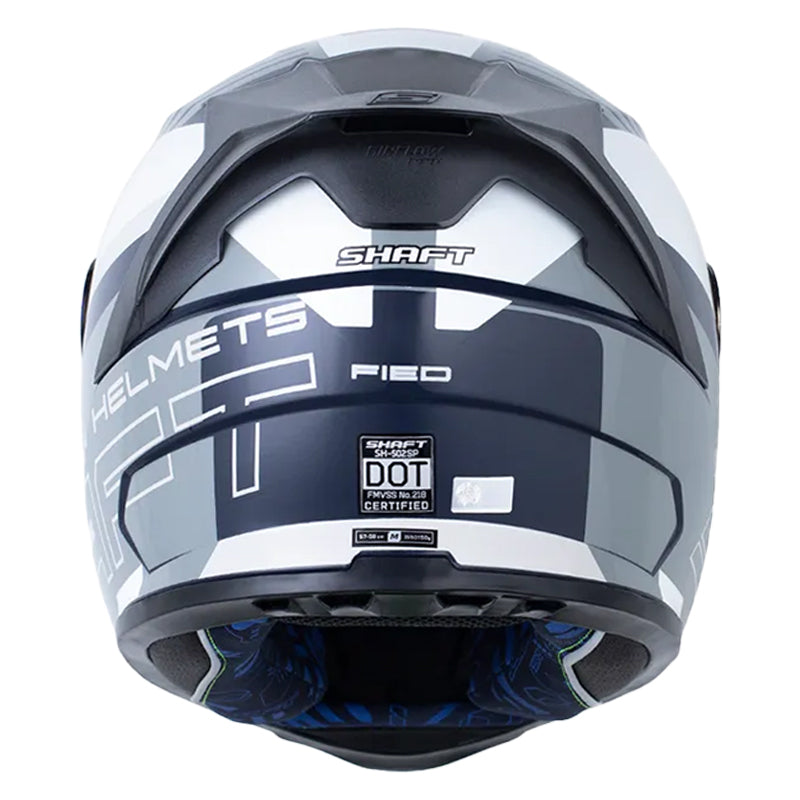 Casco Shaft 502sp Fied Azul Oscuro Gris Visor Iridium Azul
