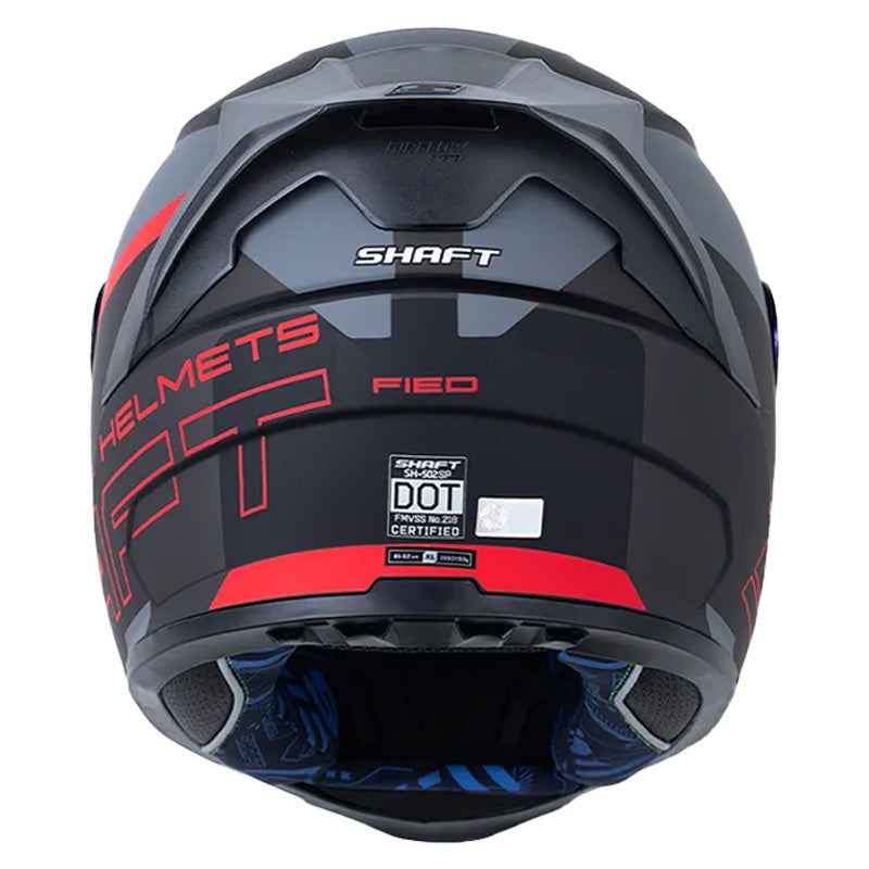 Casco Shaft 502sp Fied Negro Rojo Visor Revo Rojo