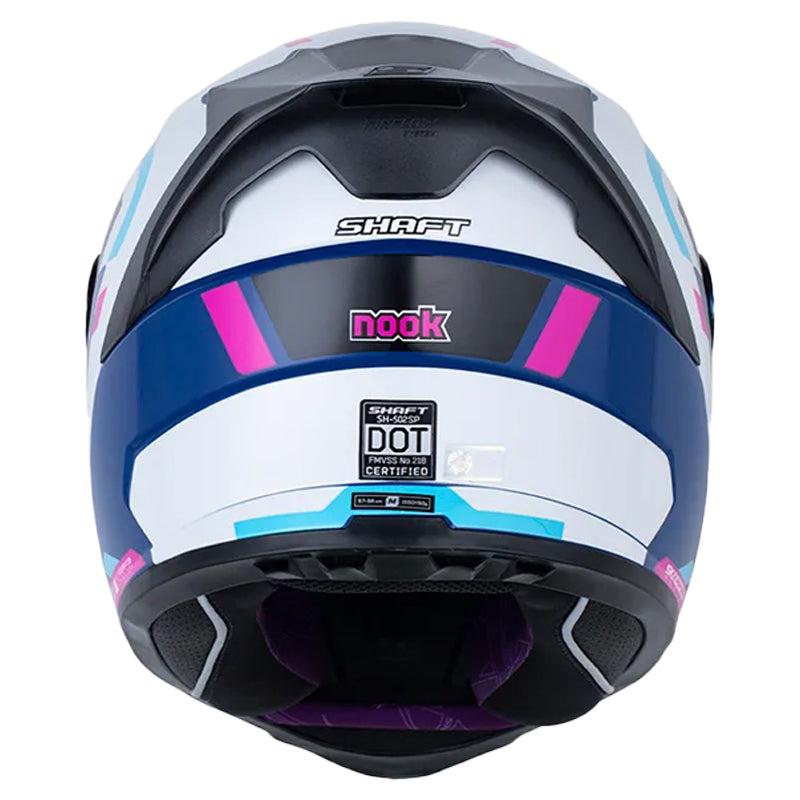 Casco Shaft 502sp Nook Azul Oscuro Fucsia Visor Revo Morado