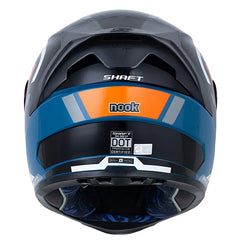 Casco Shaft 502sp Nook Azul Oscuro Naranja Visor Iridium Azul