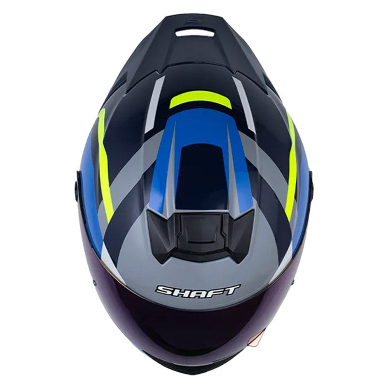 Casco Shaft 502sp Nook Gris Azul Visor Iridium Azul