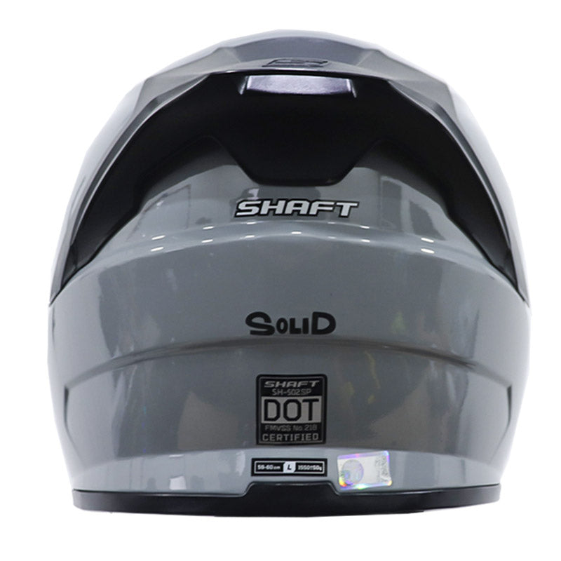 Casco Shaft 502sp Solid Gris Oscuro Visor Iridium Azul