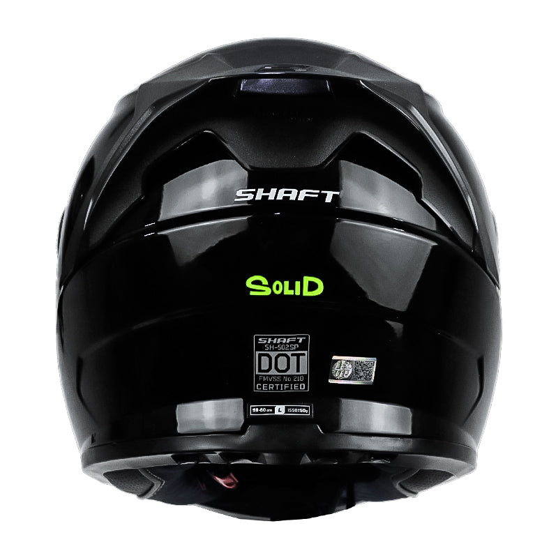 Casco Shaft 502sp Solid Negro Amarillo Neon Visor Iridium Azul