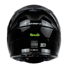 Casco Shaft 502sp Solid Negro Amarillo Neon Visor Iridium Azul