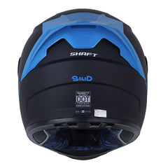 Casco Shaft 502sp Solid Negro Azul Visor Iridium Azul