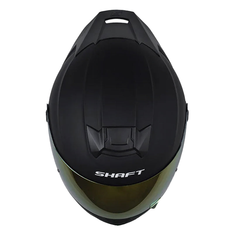 Casco Shaft 502sp Solid Negro Dorado Visor Iridium Dorado