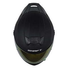 Casco Shaft 502sp Solid Negro Dorado Visor Iridium Dorado
