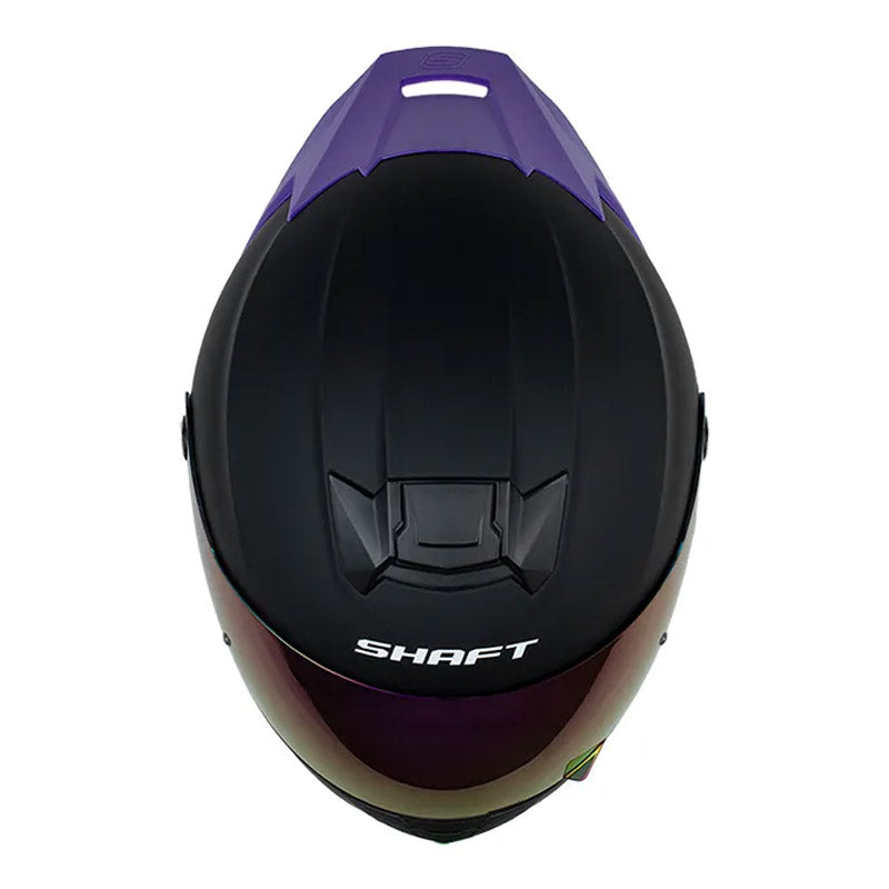 Casco Shaft 502sp Solid Negro Morado Visor Revo Morado