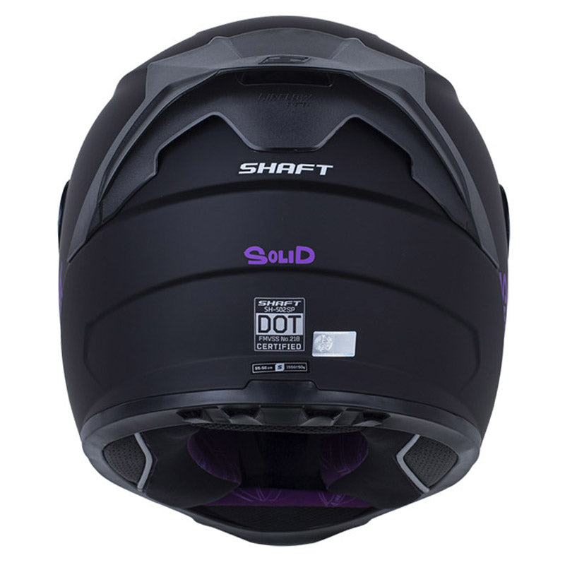 Casco Shaft 502sp Solid Negro Morado Visor Revo Morado