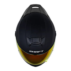 Casco Shaft 502sp Solid Negro Rojo Visor Revo Rojo