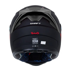 Casco Shaft 502sp Solid Negro Rojo Visor Revo Rojo