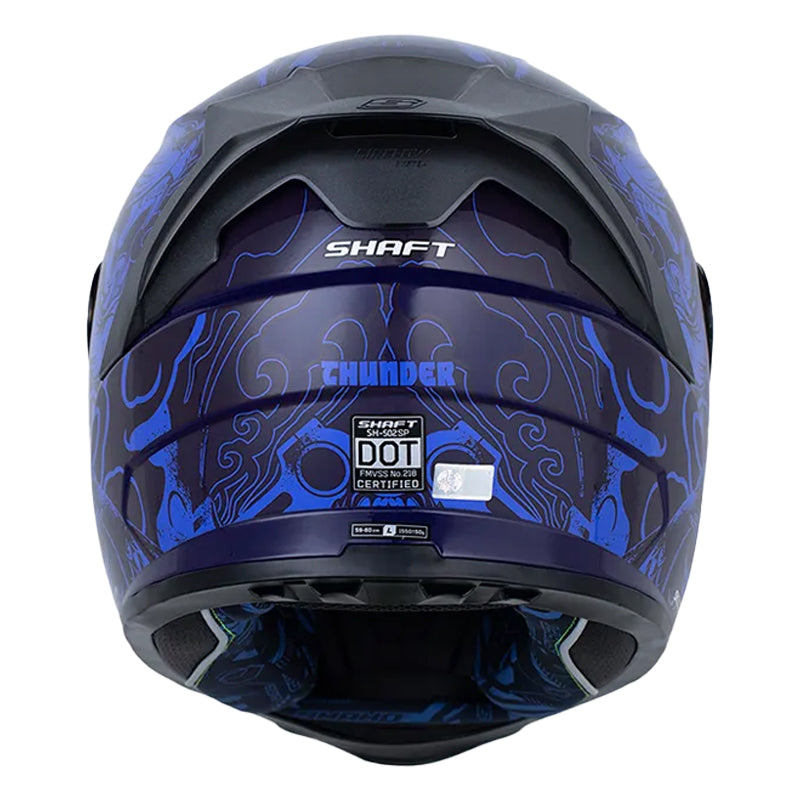 Casco Shaft 502sp Thunder Morado Oscuro Azul Visor Iridium Azul
