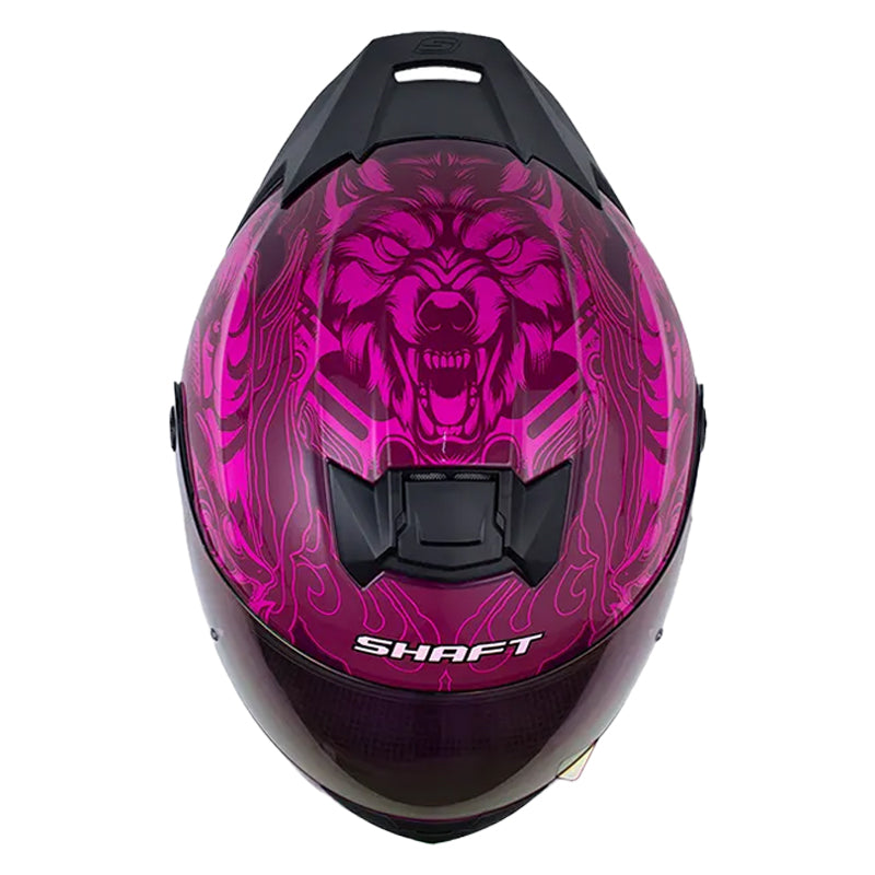 Casco Shaft 502sp Thunder Morado Oscuro Fucsia Visor Revo Morado