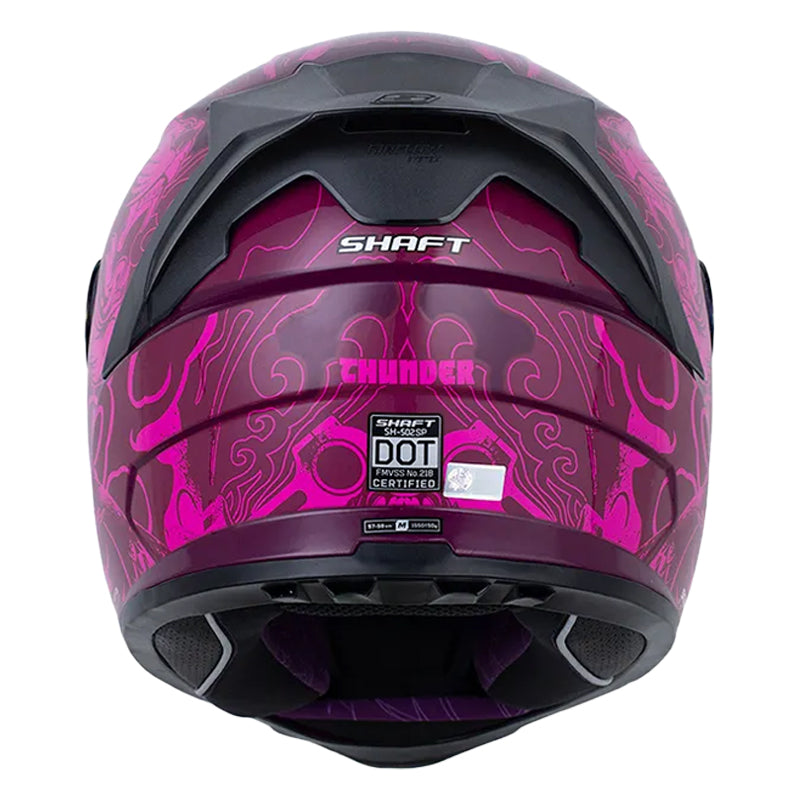 Casco Shaft 502sp Thunder Morado Oscuro Fucsia Visor Revo Morado