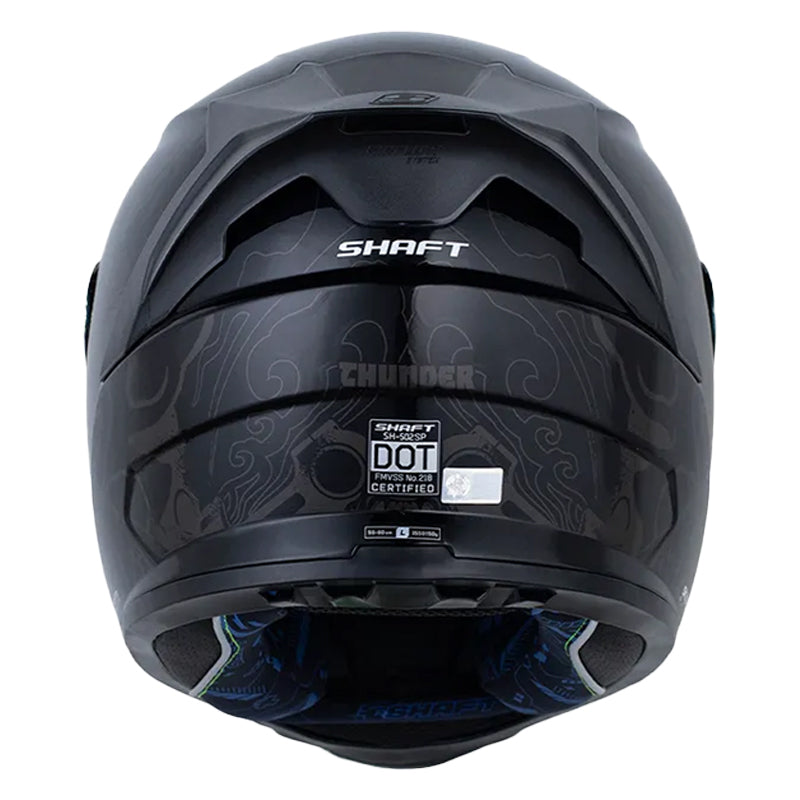 Casco Shaft 502sp Thunder Negro Gris Oscuro Visor Iridium Dorado