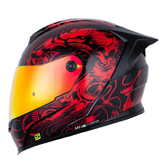 Casco Shaft 502sp Thunder Negro Rojo Visor Revo Rojo