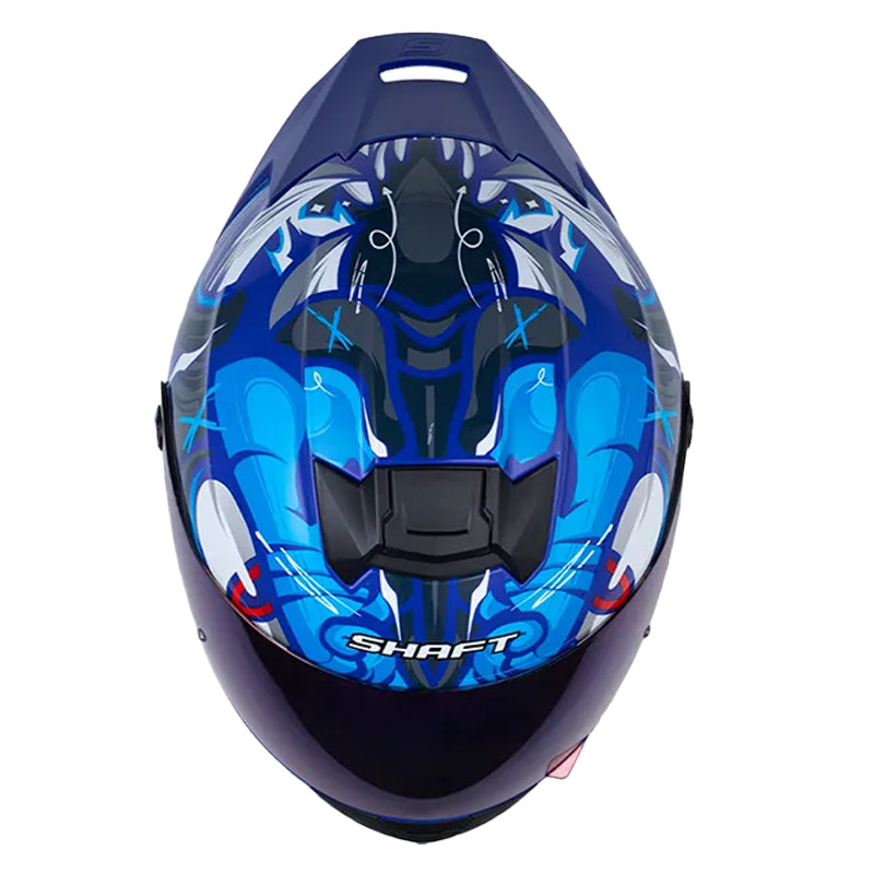 Casco Shaft 502sp Zteph Azul Visor Iridium Azul